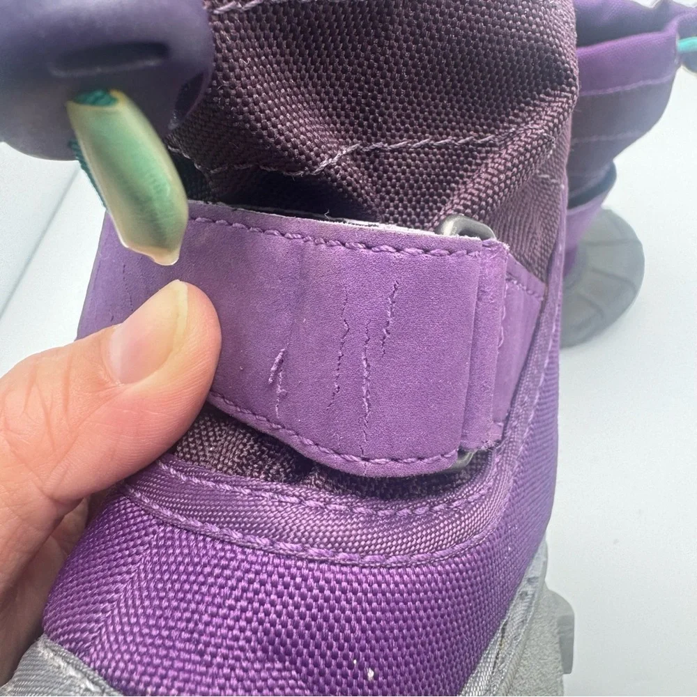 Columbia Powderbug Plus II Toddler Snow Boots Purple Gray Size 4 Winter Boot